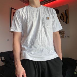 Carhartt heavyweight white pocket tee